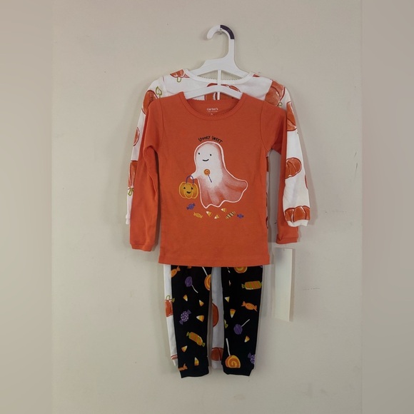 Carter's Just One You Girls' 4pc
Cotton Long Sleeve Ghost Halloween Pajama Set - Picture 1 of 4